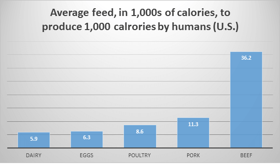 人类平均摄入1000卡路里才能产生1000卡路里