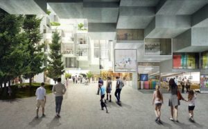 多伦多的Bjarke Ingels可持续建筑项目的地面购物