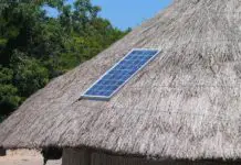 在非洲的太阳能电池板