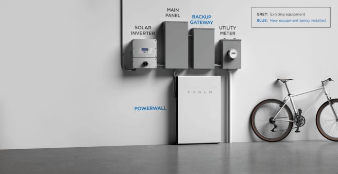 特斯拉动力墙清洁能源电池